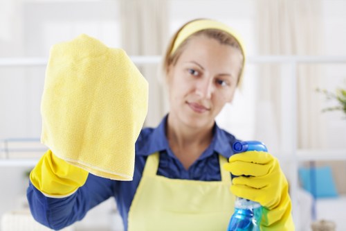 Eco-friendly office cleaning supplies used in Hollandpark offices