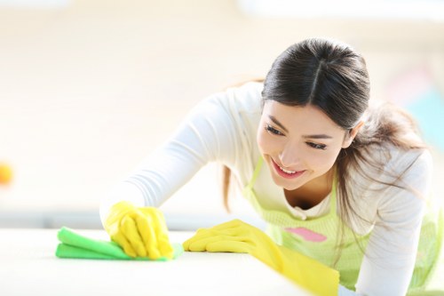 Cleaning team member representing ethical labour standards and modern slavery prevention