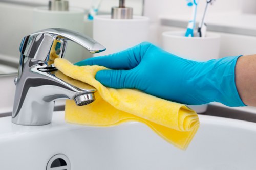 Deep cleaning team in Hollandpark working in a modern family kitchen